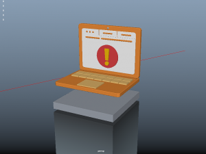 Cartoon laptop computer qute Amazon lowpoly notebook Modèle 3D