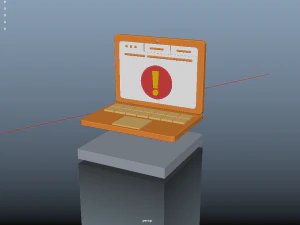 Cartoon laptop computer qute Amazon lowpoly notebook 3D Model