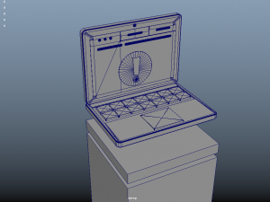 Cartoon laptop computer qute Amazon lowpoly notebook Modèle 3D