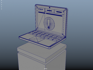 Cartoon laptop computer qute Amazon lowpoly notebook Modèle 3D