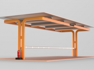 Electric Vehicle Charging Station public energy future community 3D मॉडल