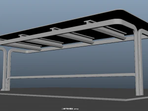 Electric Vehicle Charging Station public energy future community 3D Model