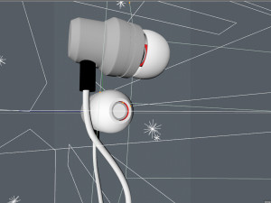 Earphone EarPods headphones headset earpiece audio airpod C4D Modèle 3D