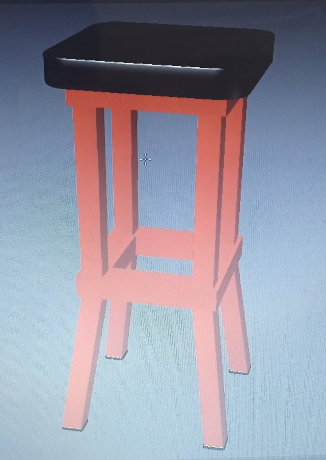 Wooden stool 3D Model .c4d .max .obj .3ds .fbx .stl .blend 