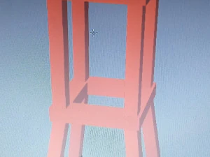 Houten kruk 3D Model