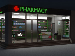 3d model pharmacy Model 3D