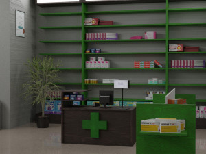 3d model pharmacy Model 3D