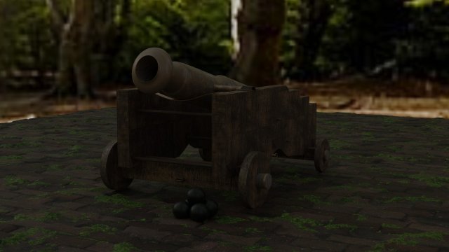 of a cannon Modèle 3D .c4d .max .obj .3ds .fbx .stl .blend