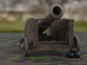of a cannon Modèle 3D