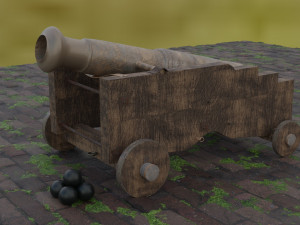 of a cannon Modèle 3D