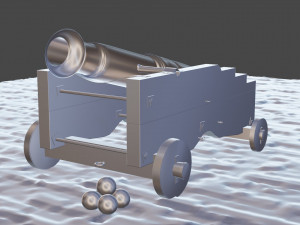 of a cannon Modèle 3D