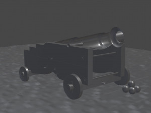 of a cannon Modèle 3D