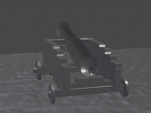of a cannon Modèle 3D