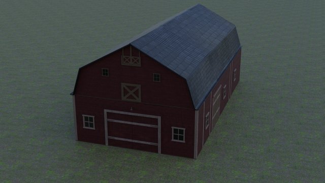 of the barn low poly low-poly Modello 3D .c4d .max .obj .3ds .fbx .stl .blend 