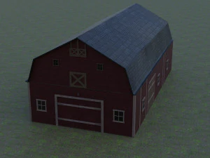 van de schuur laag poly low-poly 3D Model