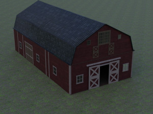 of the barn low poly low-poly Modello 3D