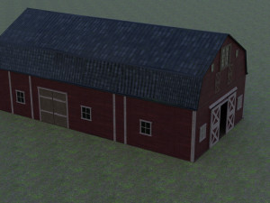 of the barn low poly low-poly Modello 3D