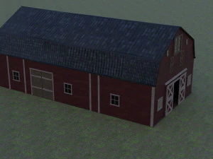 of the barn low poly low-poly 3D Model
