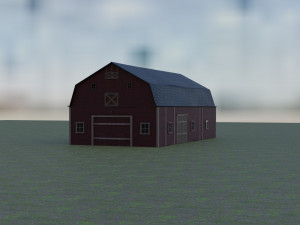 of the barn low poly low-poly Modello 3D