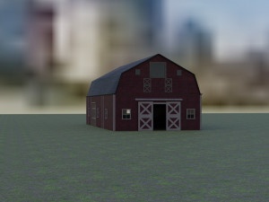 of the barn low poly low-poly Modello 3D
