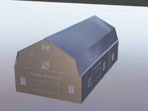 of the barn low poly low-poly Modello 3D