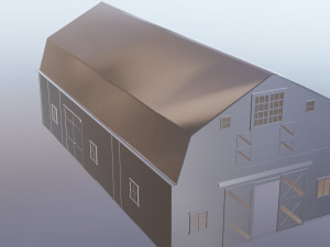 of the barn low poly low-poly Modello 3D