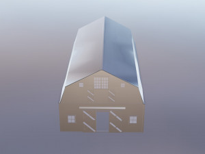 of the barn low poly low-poly Modello 3D
