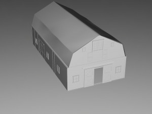 of the barn low poly low-poly Modello 3D