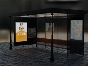 3d model of a bus stop 3D Model
