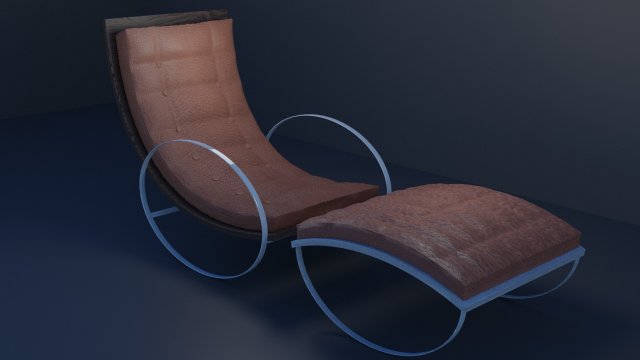 3d model leather armchair 3D Модель .c4d .max .obj .3ds .fbx .stl .blend 