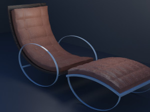 3d model leather armchair Modèle 3D
