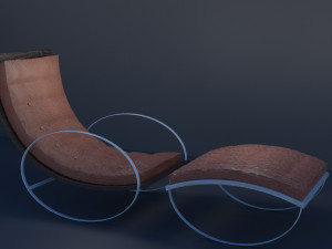 3d model leather armchair 3D Модель