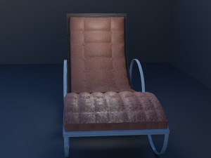 3d model leather armchair 3D Модель