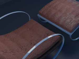 3d model leather armchair 3D Модель