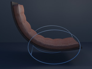 3d model leather armchair 3D Модель
