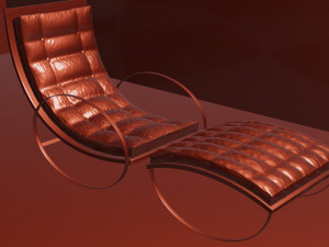 3d model leather armchair 3D Модель