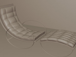 3d model leather armchair 3D Модель
