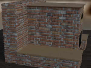 3d model brick stove 3D Model