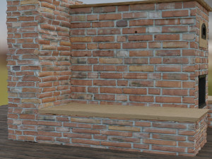 3d model brick stove 3D Model