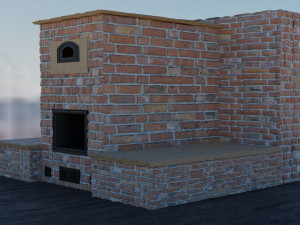 3d model brick stove 3D Model