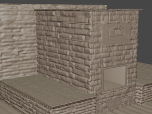 3d model brick stove 3D Model