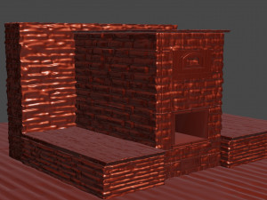 3d model brick stove 3D Model