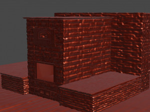 3d model brick stove 3D Model