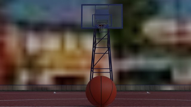 3d model basketball court 3D Модель .c4d .max .obj .3ds .fbx .stl .blend