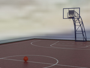3d model basketball court 3D Модель