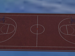 3d model basketball court 3D Модель