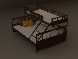  of a double bed  3D Model