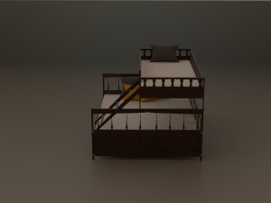 of a double bed 3Dモデル