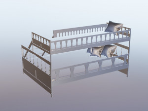 of a double bed 3Dモデル