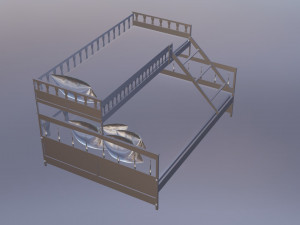of a double bed 3Dモデル